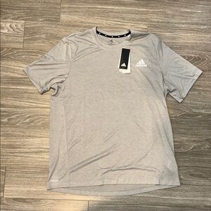 Adidas Gray Short Sleeve Tee Classic Crew Neck